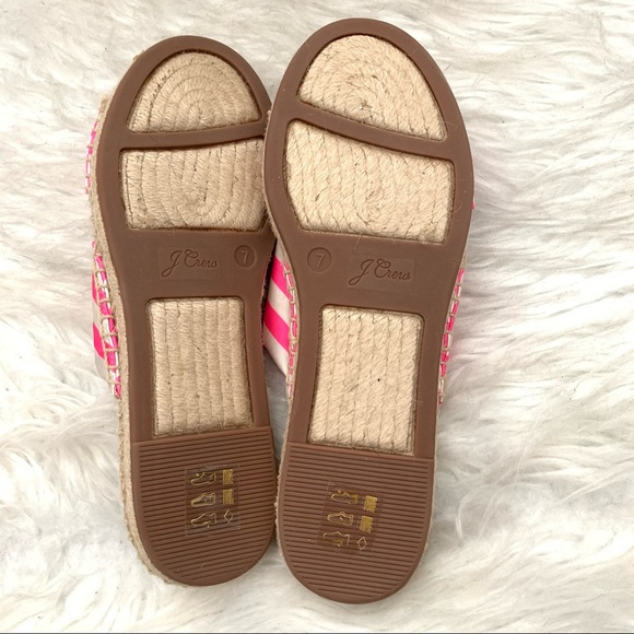 NWOB J Crew Twisted Knot Espadrille Sandals in Awning Stripe - Picture 7 of 8